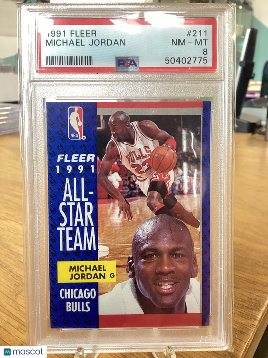 1991 Fleer Michael Jordan #211 PSA 8
