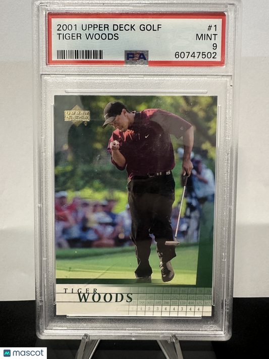 2001 Upper Deck Golf Tiger Woods #1 PSA 9