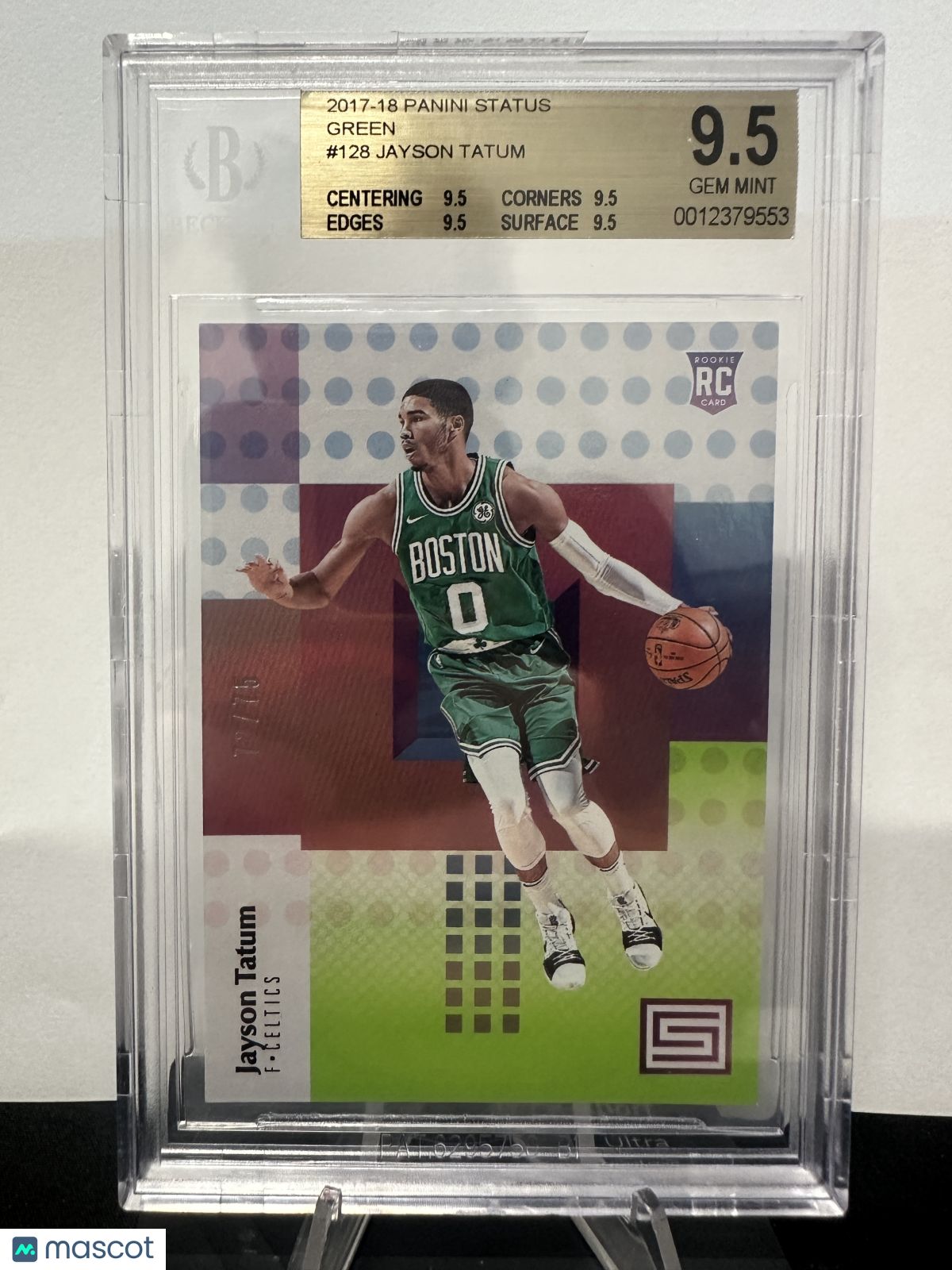 2017 Panini Status Green Jayson Tatum #128 BGS 9.5
