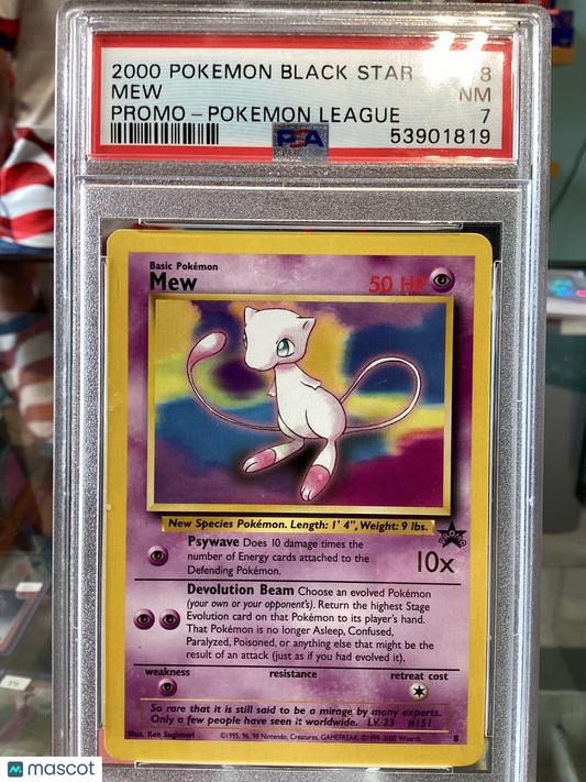 2000 Pokemon Promo Black Star Mew Promo-Pokemon League PSA 7 #8