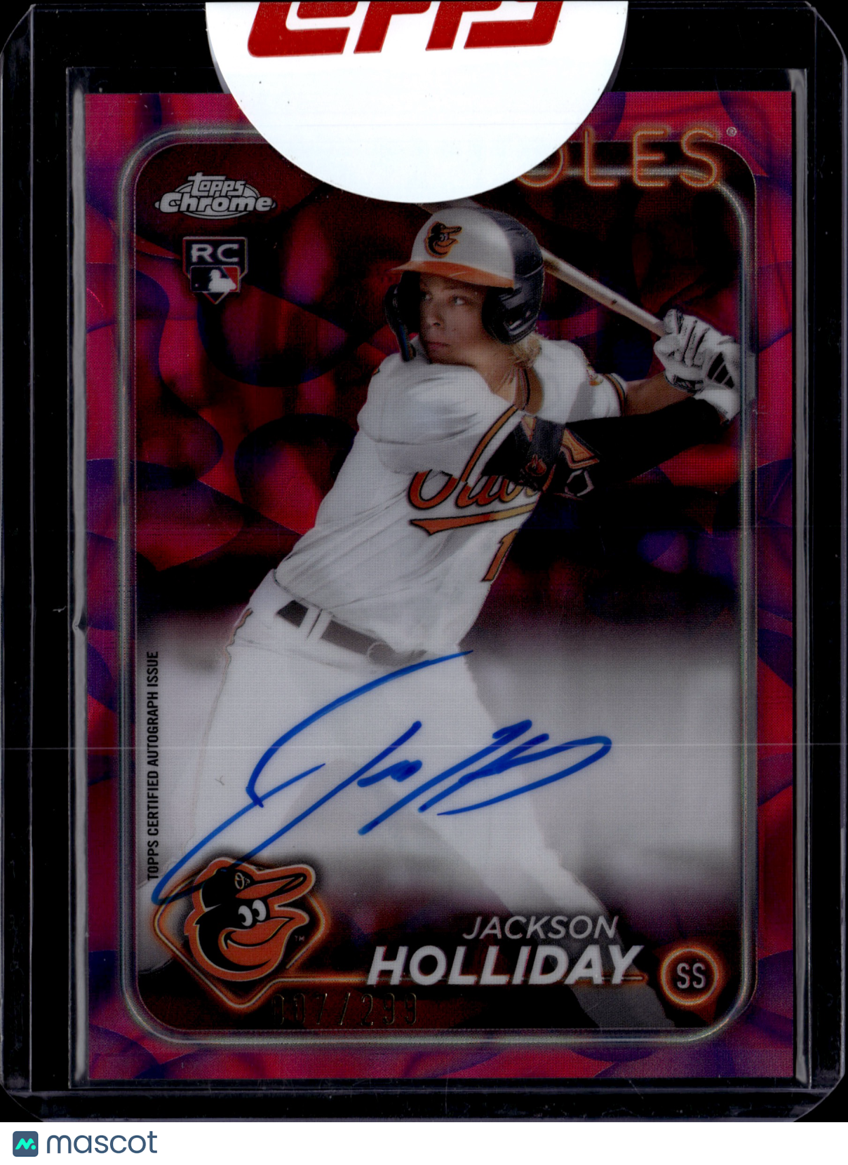 2024 Topps Chrome Jackson Holliday #RA-JH Auto RC 007/299