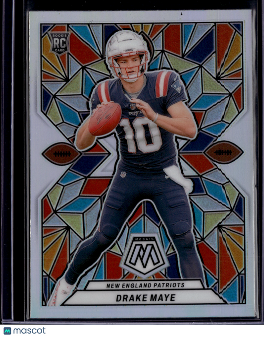 2024 Panini Mosaic Prizm Drake Maye Stained Glass SP #SG-18 RC