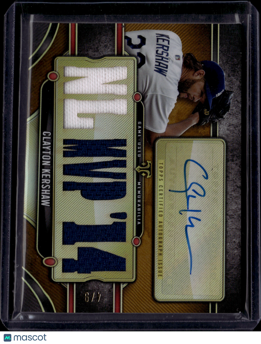 2024 Topps Triple Threads Clayton Kershaw #TAR-KER3 Autograph Relic /9