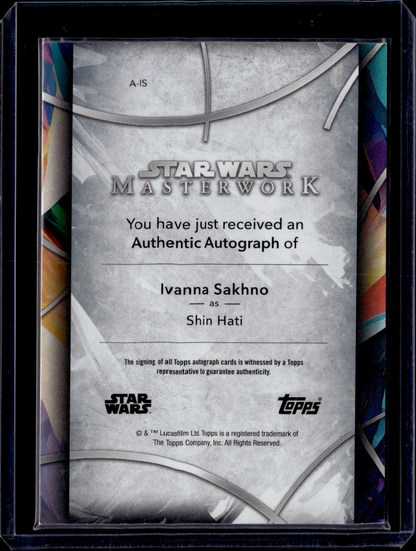 2023 Topps Star Wars Masterwork Ivanna Sakhno Autograph #A-IS