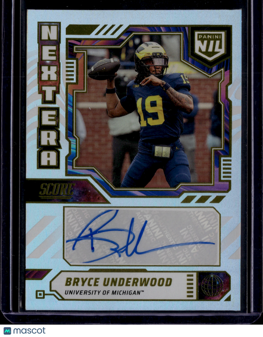 2025 Panini Score Next era Bryce Underwood Auto #NEN-BUN