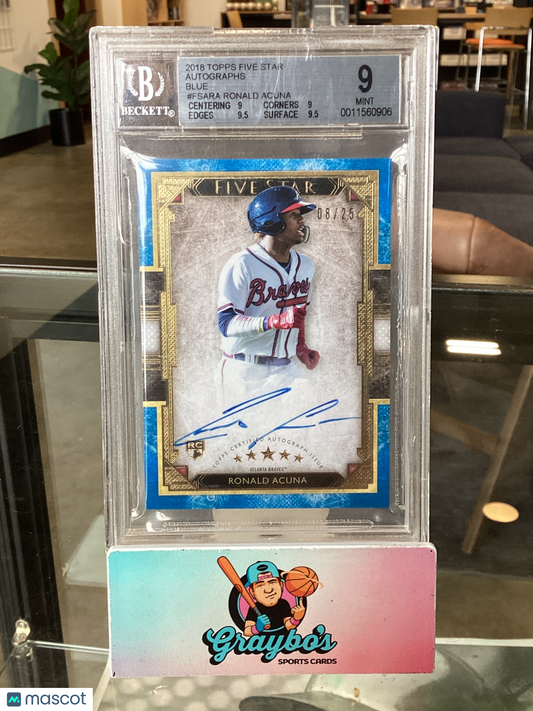 2018 Topps Five Star Autographs Blue Ronald Acuna #FSARA BGS 9