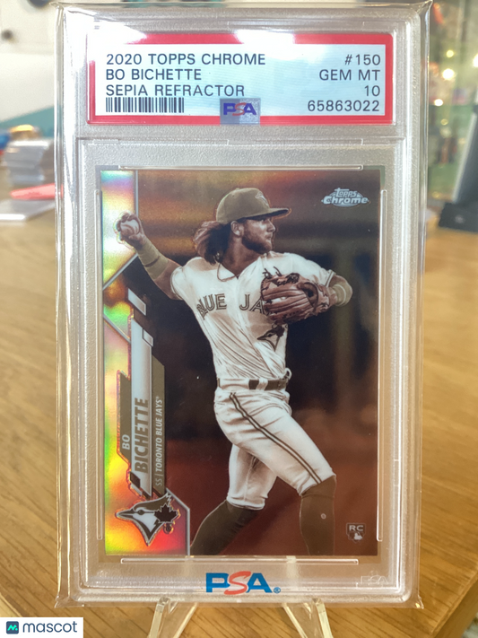 2020 Topps Chrome Bo Bichette #150 Sepia Refractor PSA 10