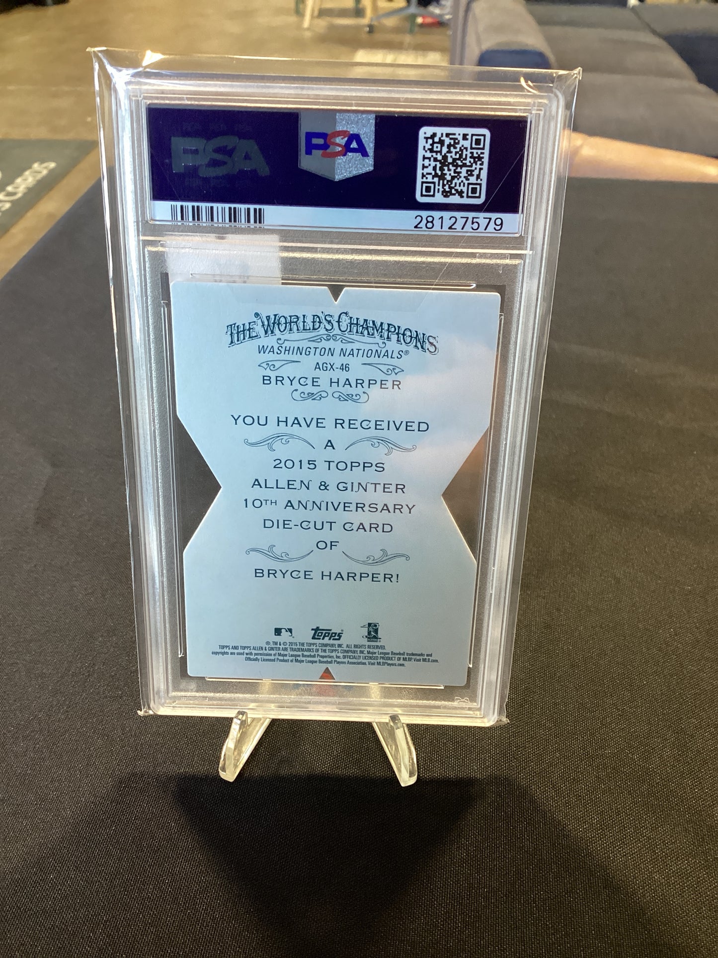 2015 Topps National Convention Allen & Ginter Die-Cut Bryce Harper #AGX46 PSA 10