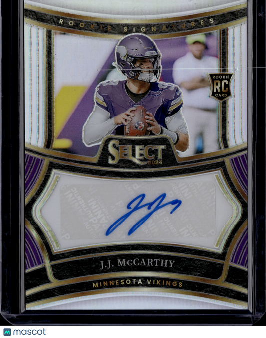 2025 Panini Select J.J. McCarthy #RSP-JMY Prizm Autograph RC