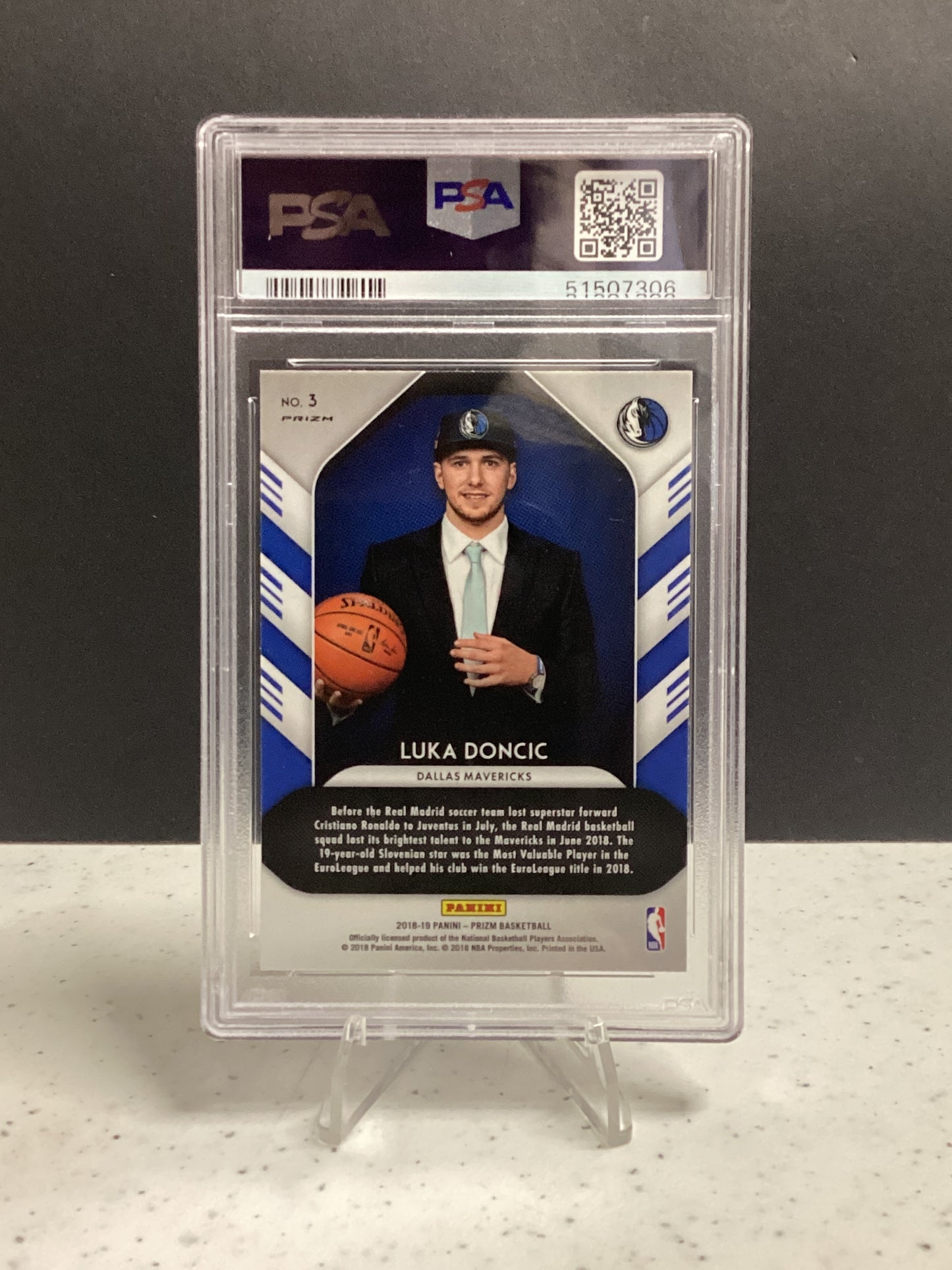 2018 Panini Prizm Luck Of The Lottery Luka Doncic #3 Fast Break PSA 10