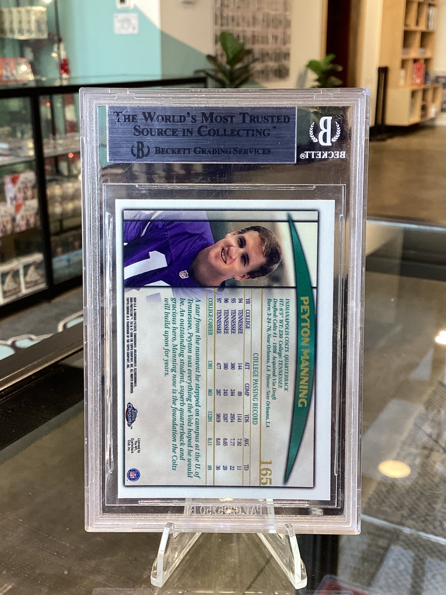 1998 Topps Chrome Peyton Manning #165 BGS 9