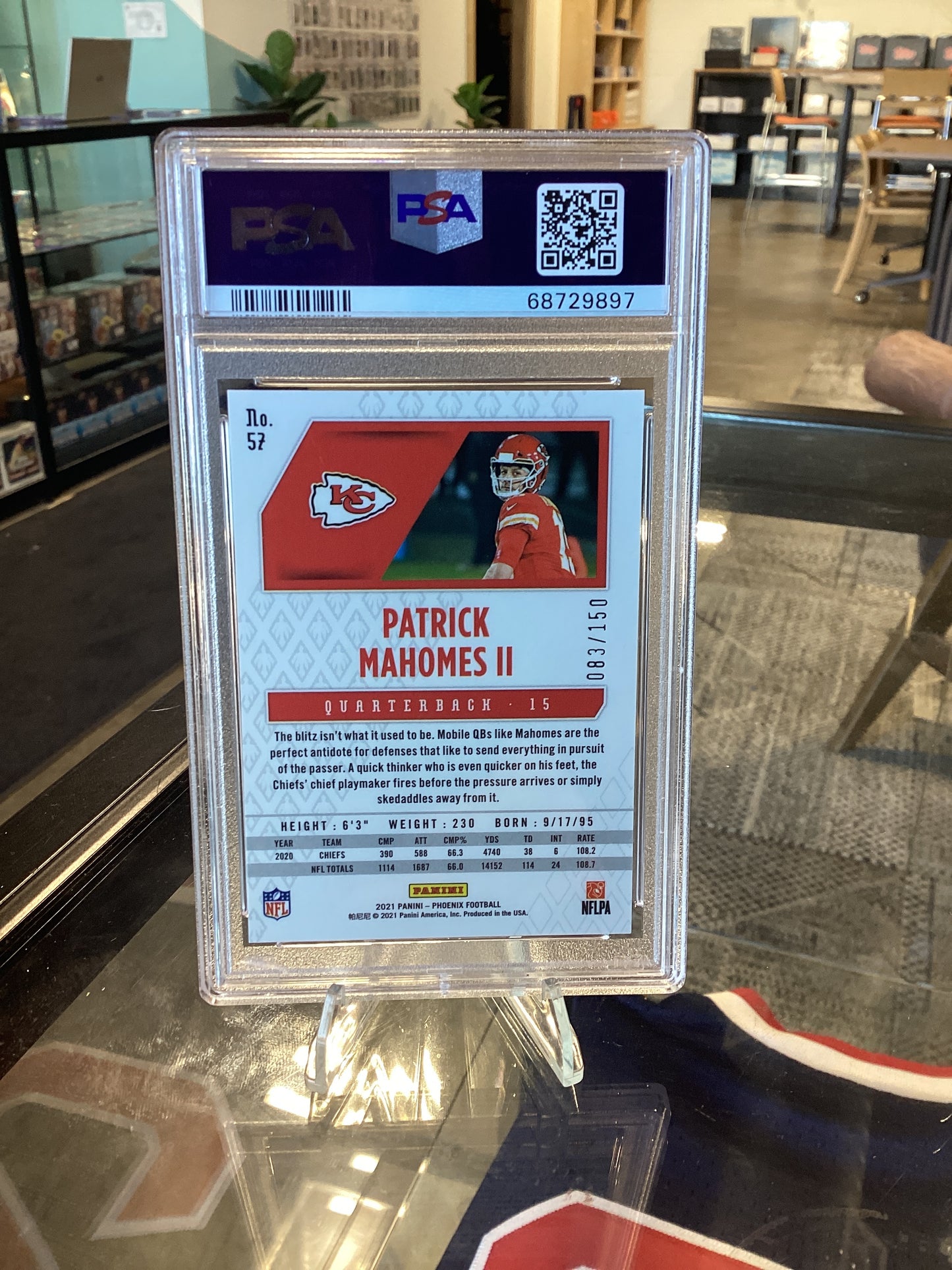 2021 Panini Phoenix Patrick Mahomes II #57 Teal PSA 9