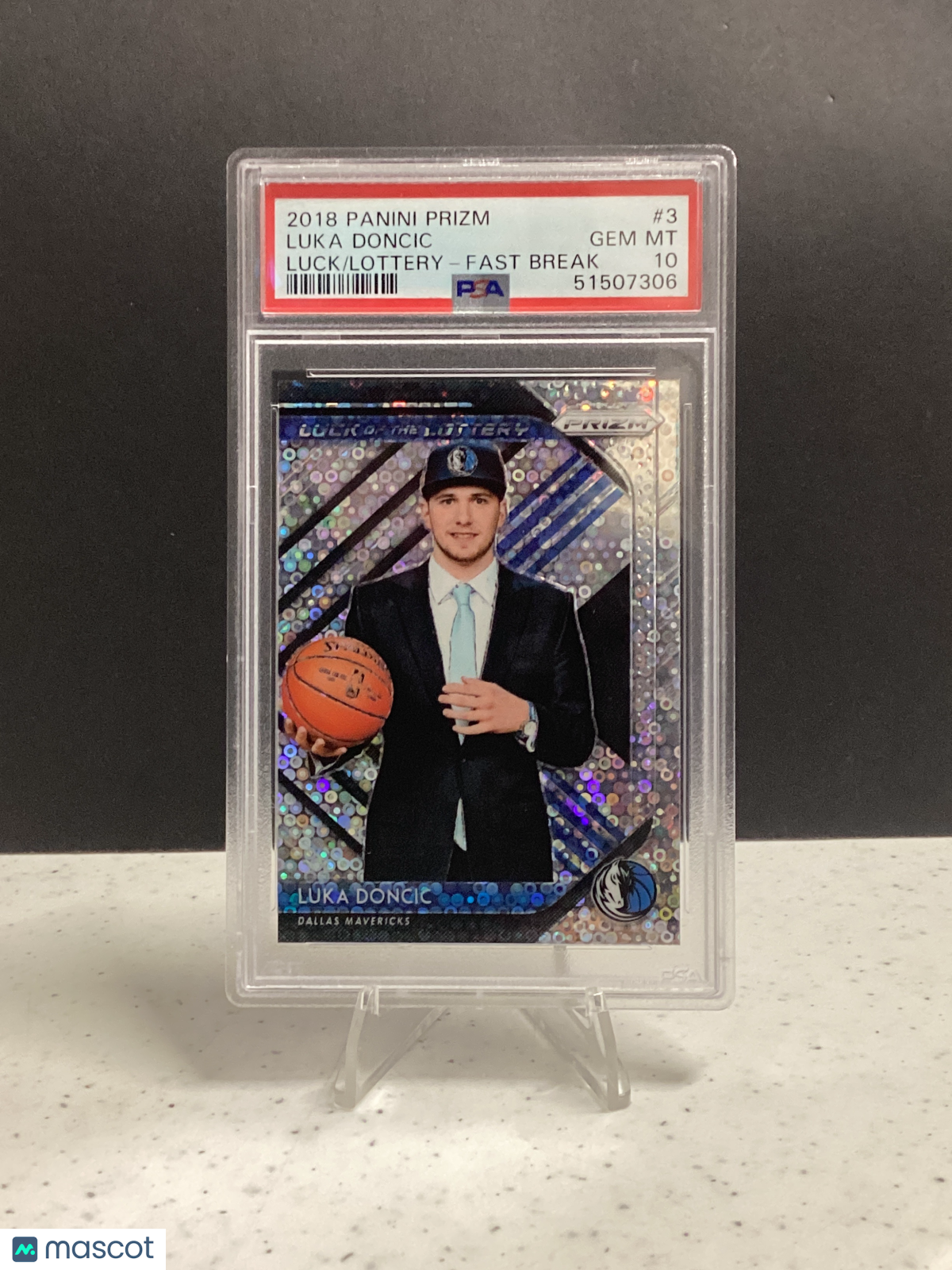 2018 Panini Prizm Luck Of The Lottery Luka Doncic #3 Fast Break PSA 10