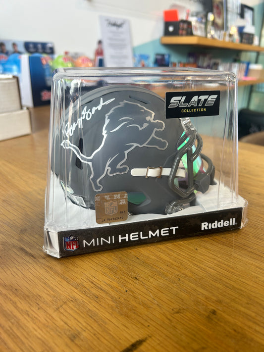 Barry Sanders Detroit Lions Autographed Mini Helmet