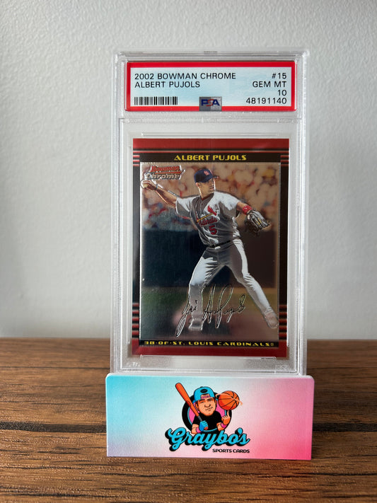 2002 Bowman Chrome Albert Pujols #15 PSA 10