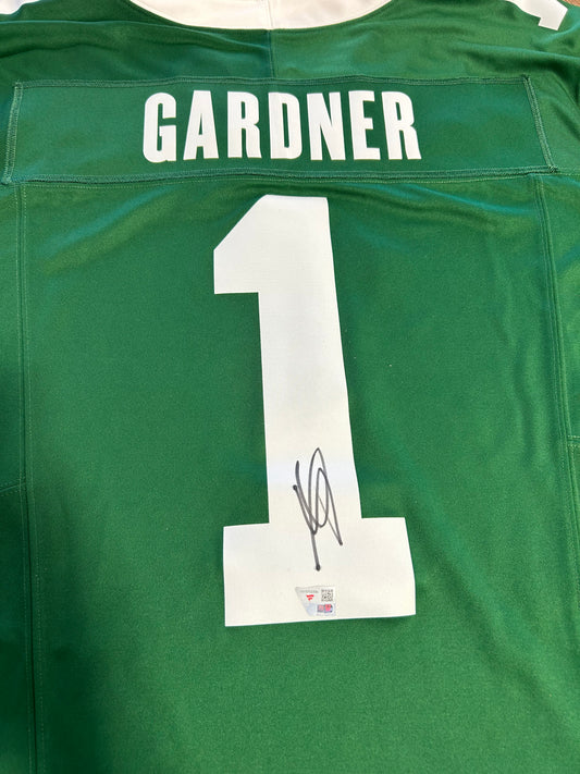 Sauce Gardner New York Jets Autographed Nike Green Vapor Fuse Limited Jersey