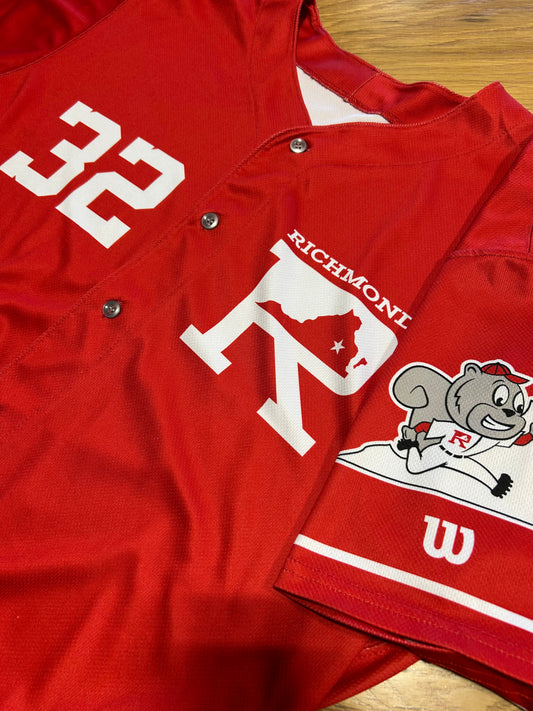 Richmond Flying Squirrels Game Worn Jerseys