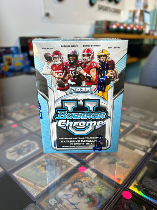 2025 Bowman University Chrome Football Blaster Box