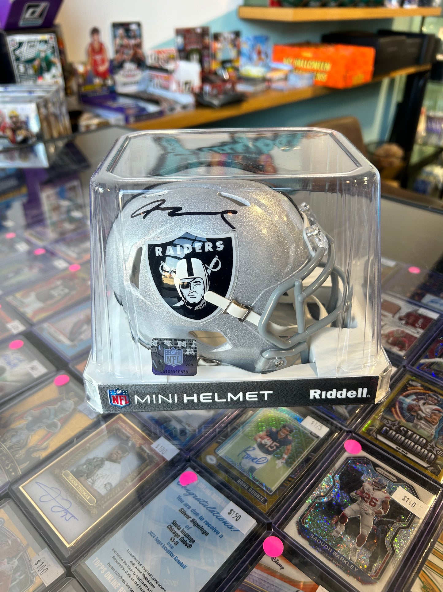 Maxx Crosby Las Vegas Raiders Autographed Riddell Speed Mini Helmet