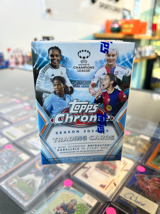 2024/25 Topps Chrome UEFA Women's Champions League Soccer Blaster Box