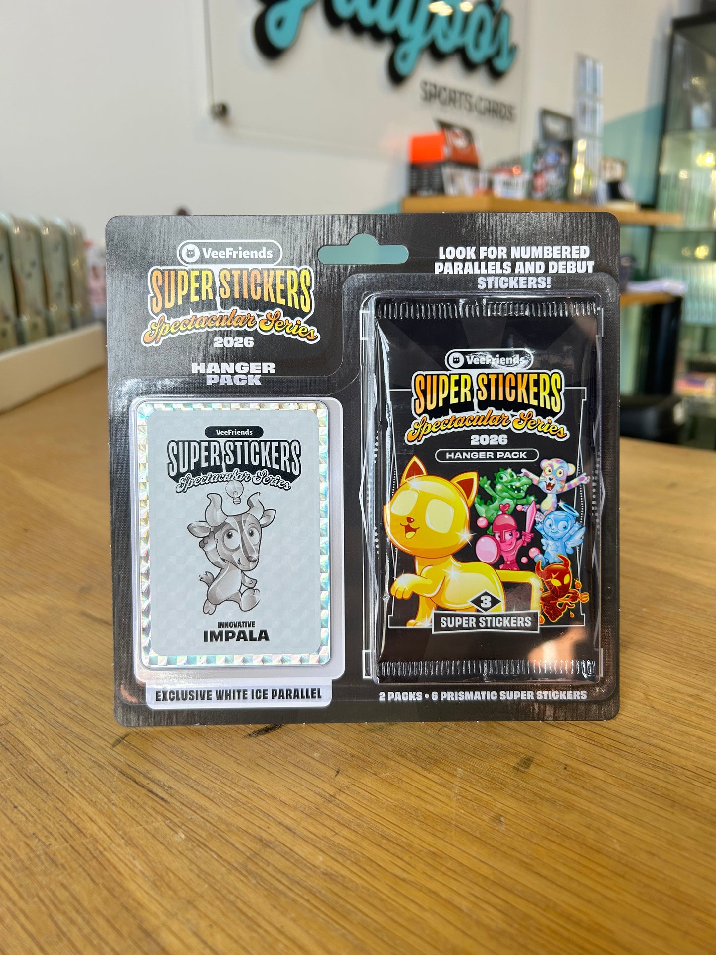 2026 VeeFriends Super Stickers Spectacular Series Hanger Pack (White Ice Parallels)