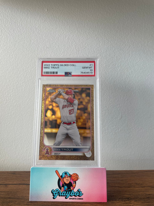 2022 Topps Gilded Coll. Mike Trout /99 # 1 PSA 10