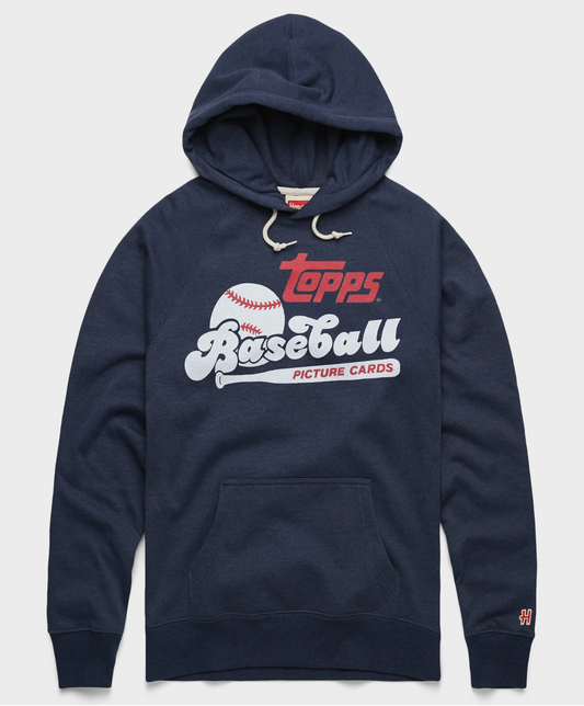 Topps Baseball Picture Cards Retro Dark Blue Hoodie - Homage