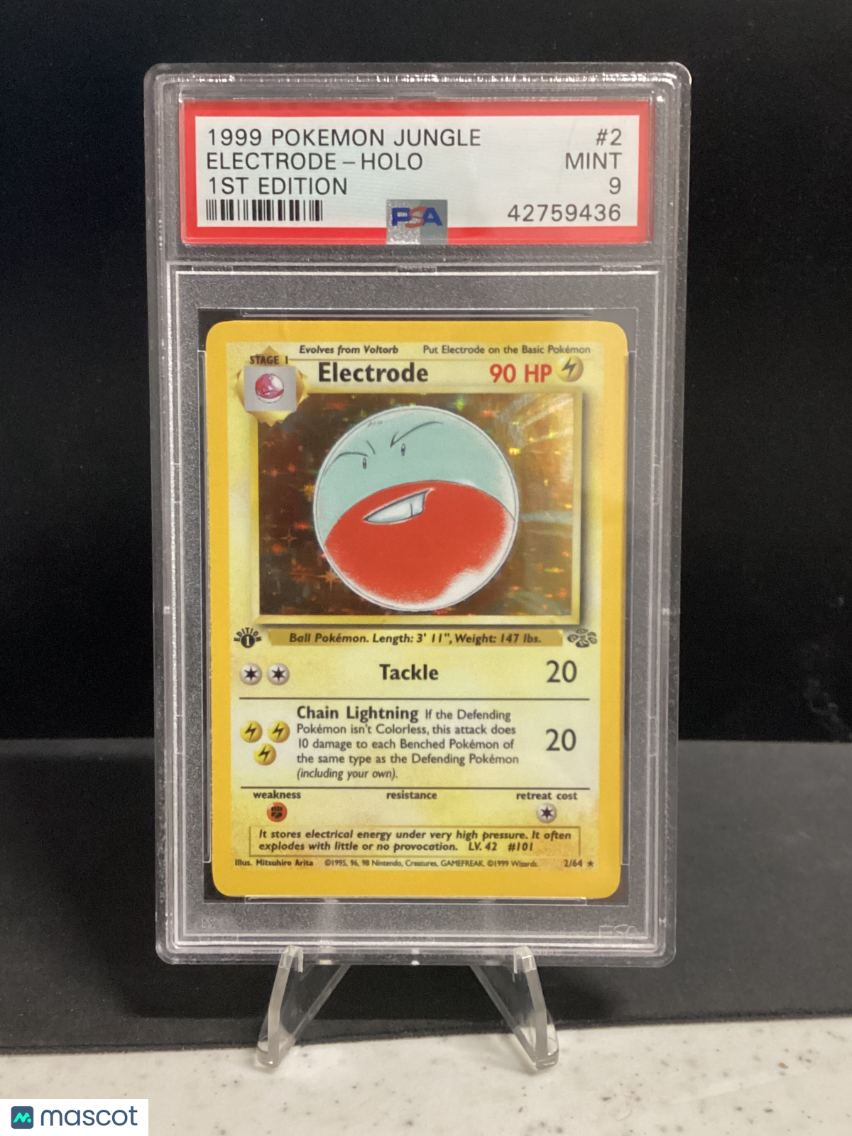 1999 Pokemon Jungle Electrode #2 1ST Edition PSA 9
