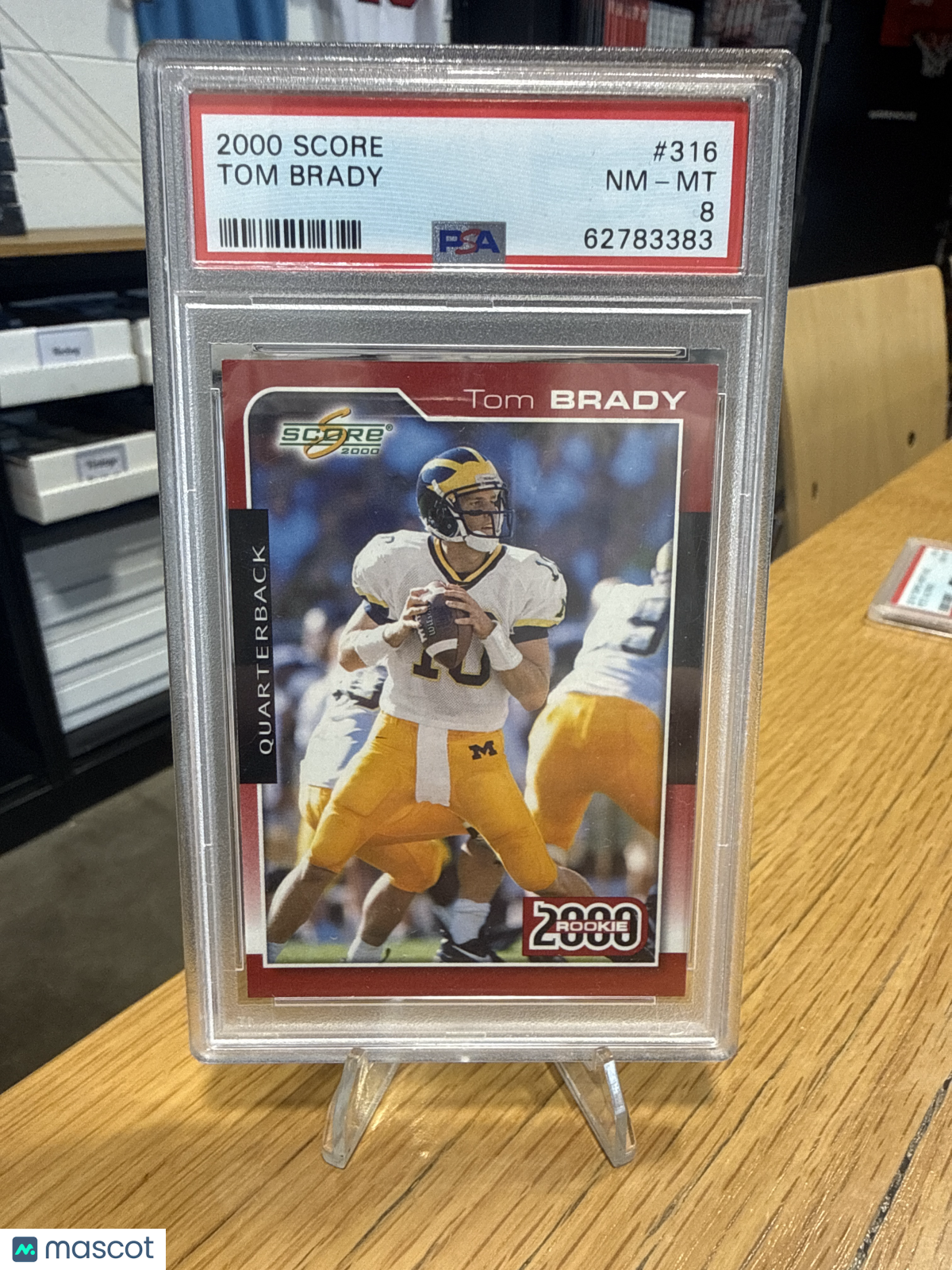 2000 Score Tom Brady #316 PSA 8