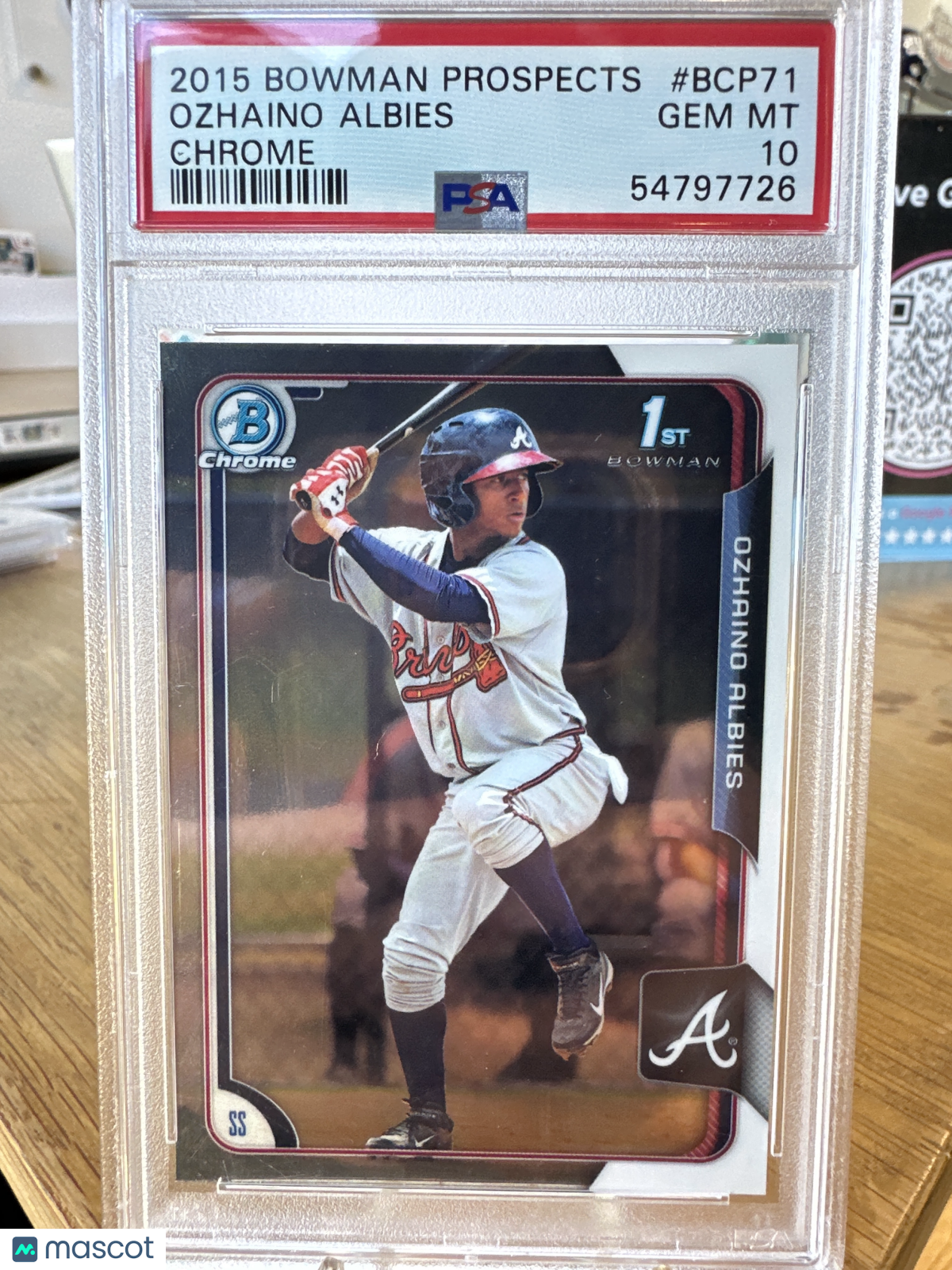2015 Bowman Chrome Prospects Ozhaino Albies #BCP71 PSA 10