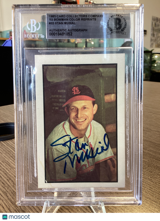 1983 Card Collectors Company '53 Bowman Color Reprints Stan Musial #32 BGS 0