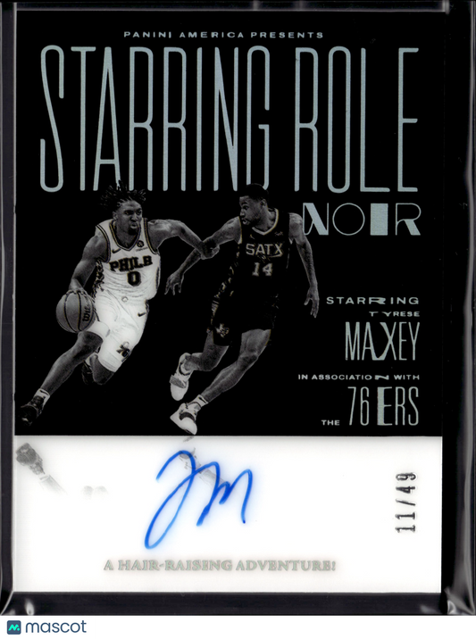 2025 Panini Noir Starring Role Tyrese Maxey #SRL-TYM /49