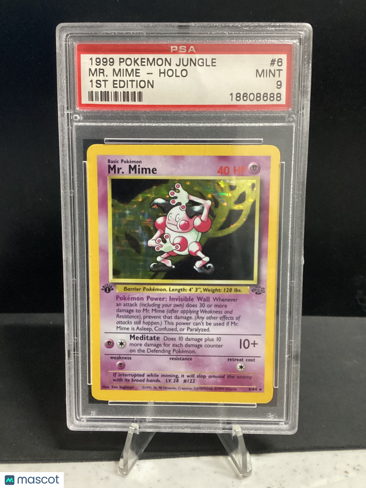 1999 Pokemon Jungle MR. Mime #6 1ST Edition PSA 9