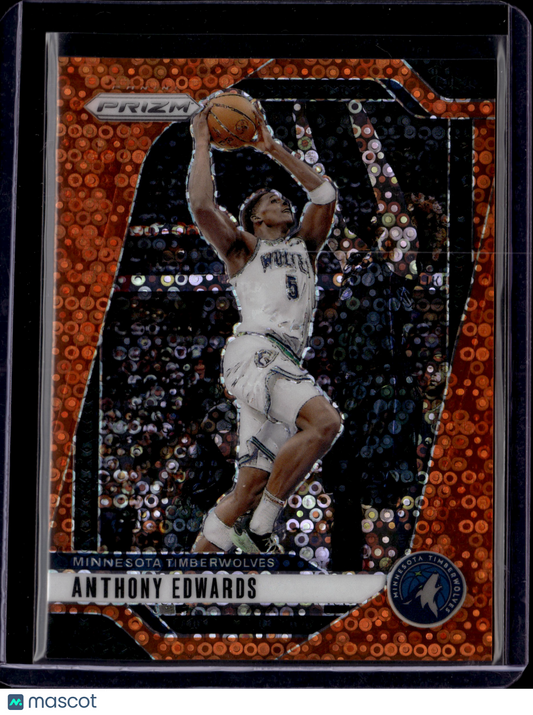 2024-25 Panini Prizm Basketball Anthony Edwards #100 Orange 100/125