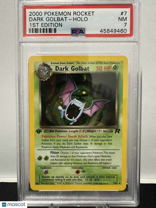 2000 Pokemon Rocket Dark Golbat Holo 1st Edition PSA 7 #7
