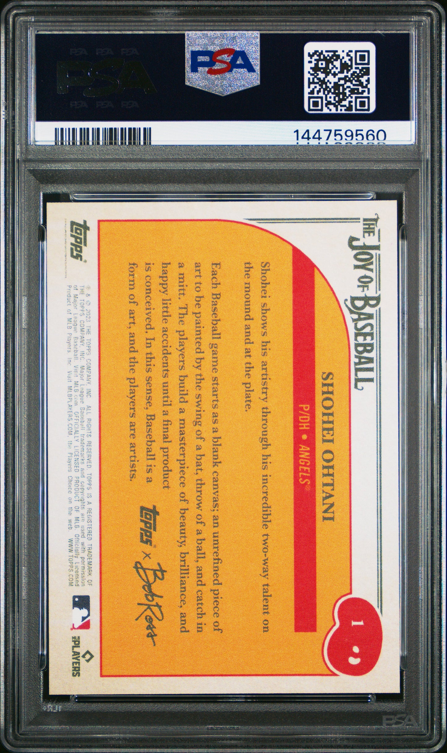 2023 Topps X Bob Ross The Joy Of Baseball Shohei Ohtani #1 PSA 10