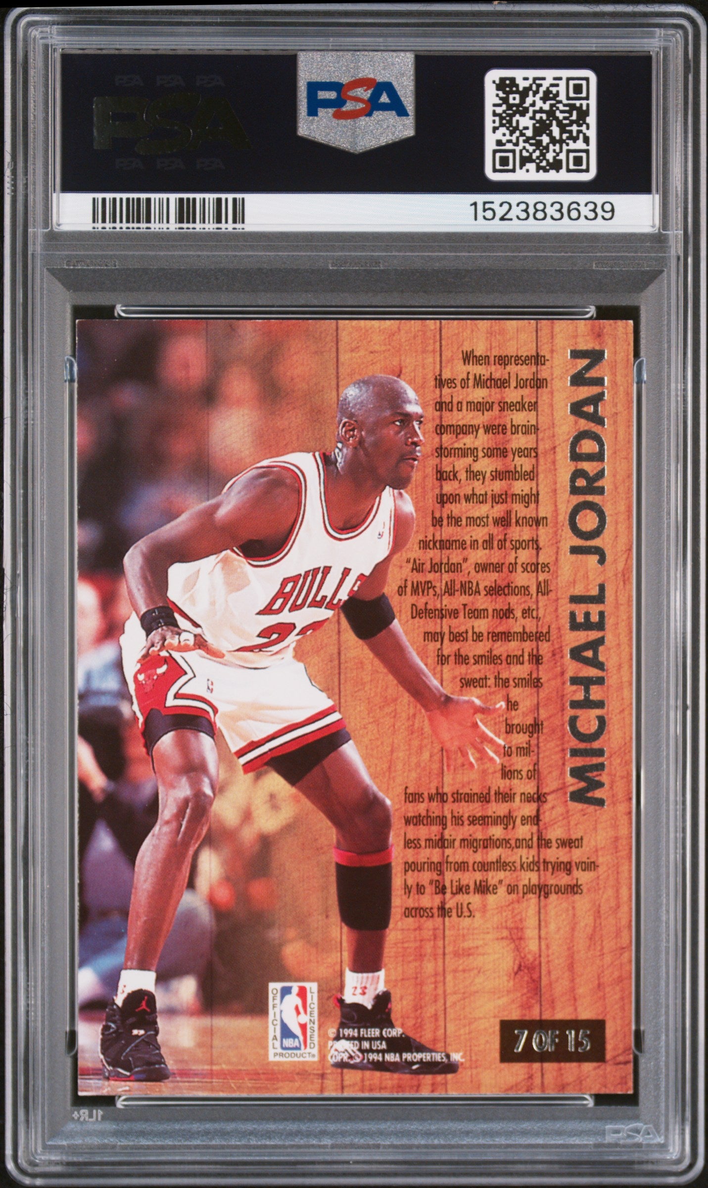 1993 Ultra Famous Nicknames Michael Jordan #7 PSA 8