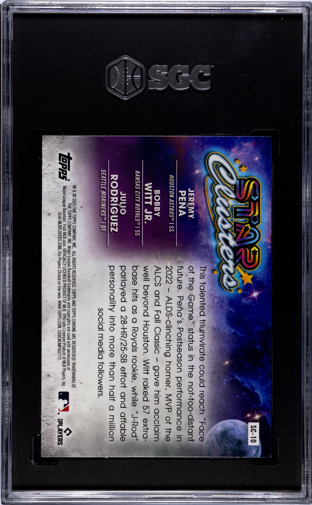 2023 Topps Cosmic Chrome Witt JR. Rodriguez Pena #SC-10 Star Clusters SGC 9.5