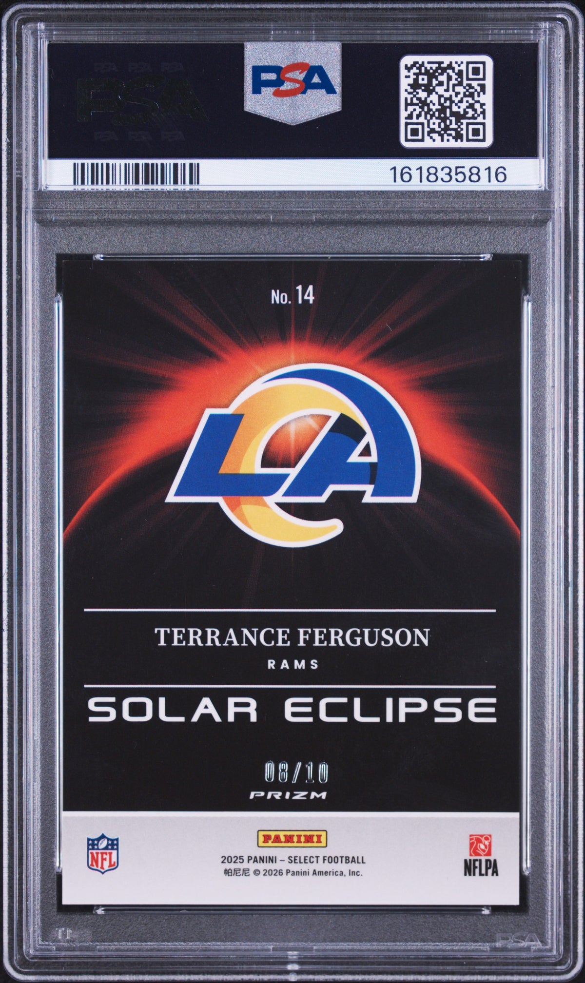 2025 Panini Select Solar Eclipse Terrance Ferguson #14 Gold Prizm PSA 10