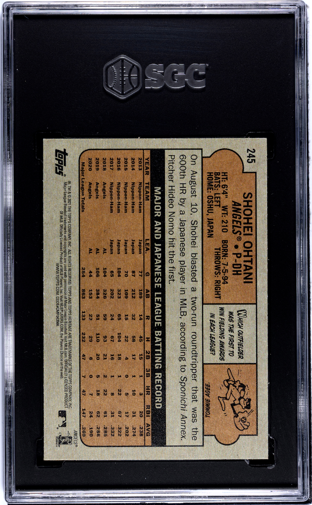 2021 Topps Heritage Shohei Ohtani #245 Purple Refractor SGC 10