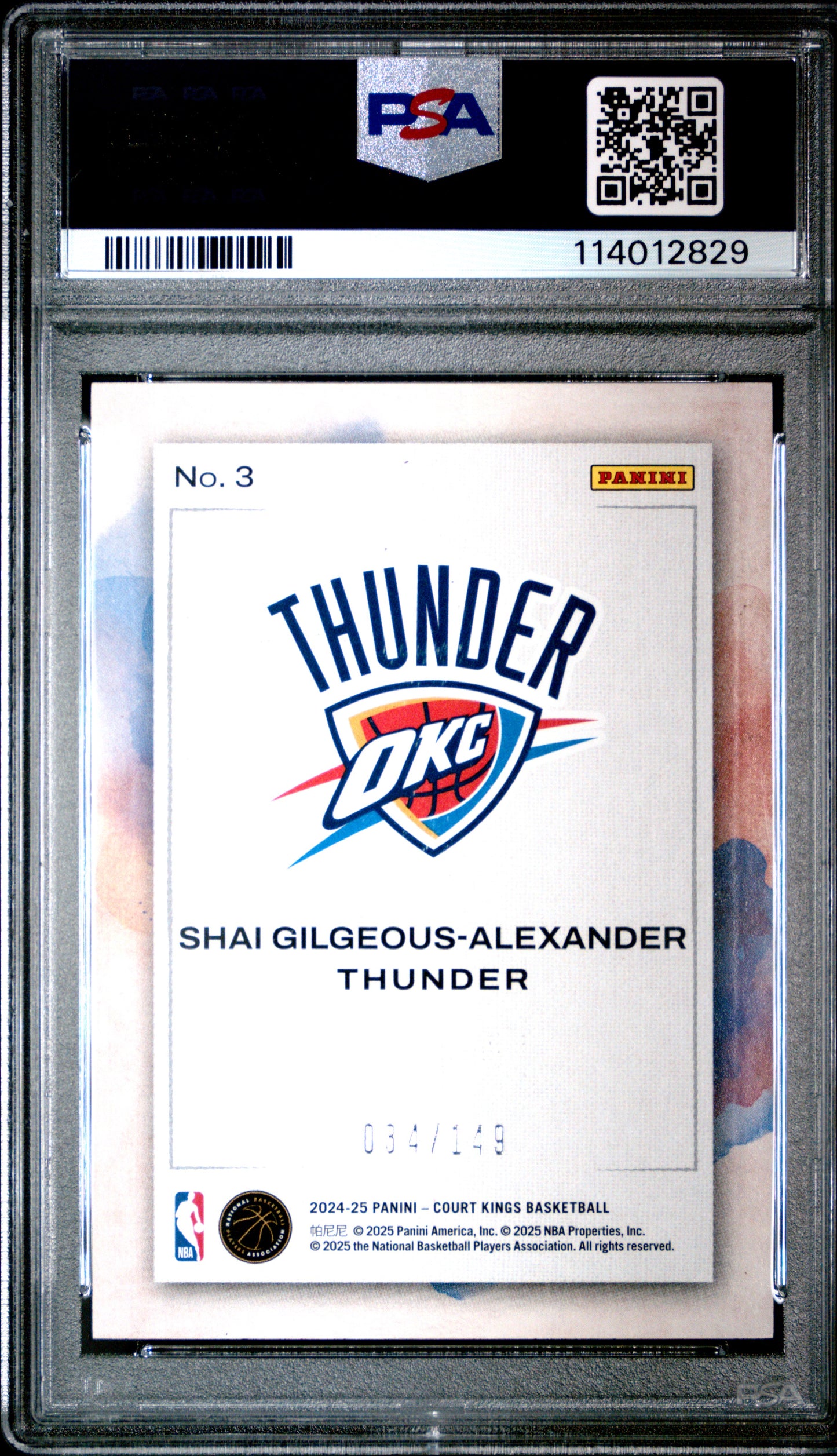 2024 Panini Court Kings Water Color S. Gilgeous-Alexander #3 Ruby PSA 10