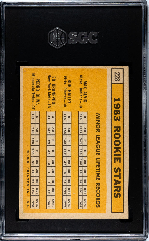 1963 Topps Oliva Kranepool #228 SGC 5