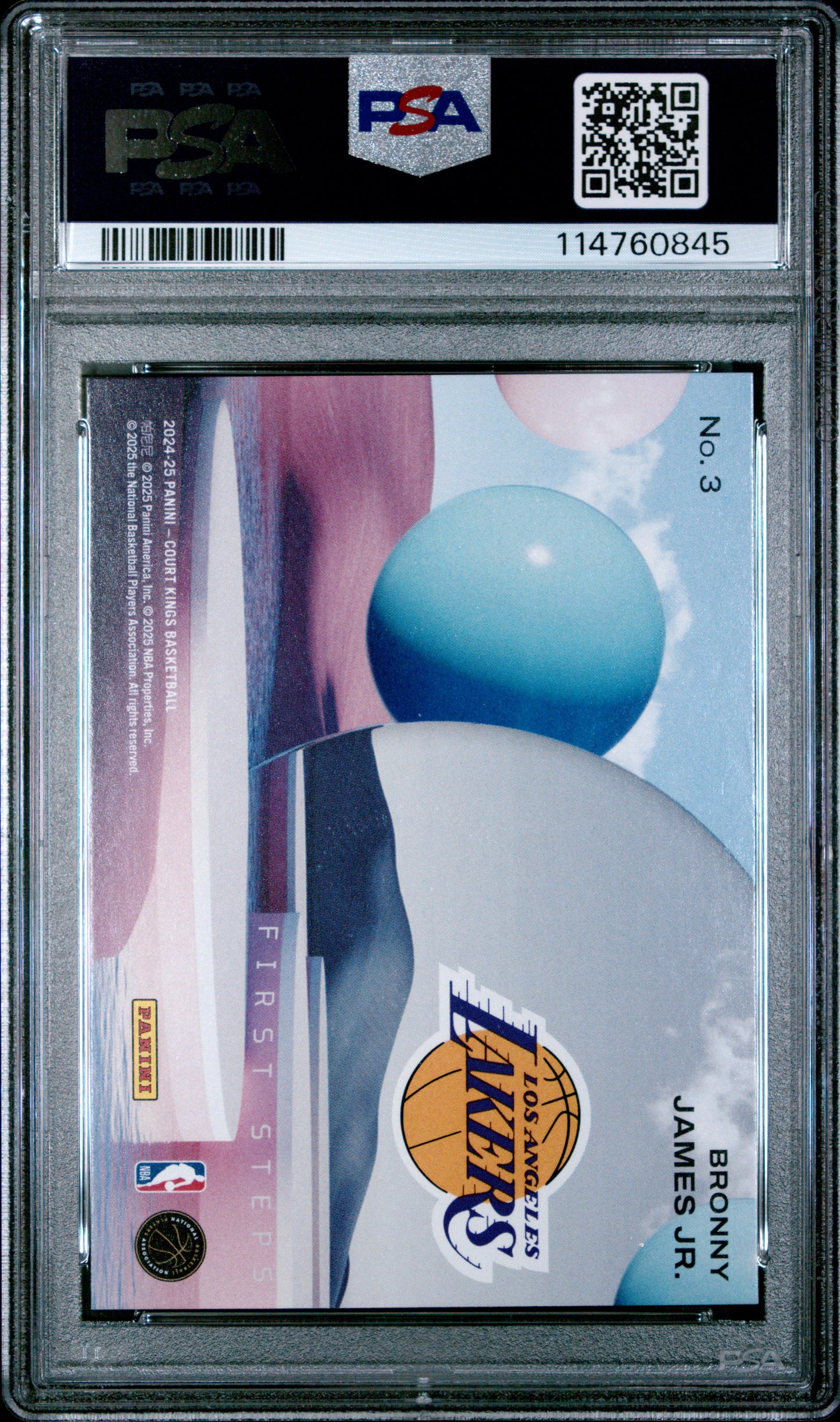 2024 Panini Court Kings First Steps Bronny James JR. #3 PSA 9