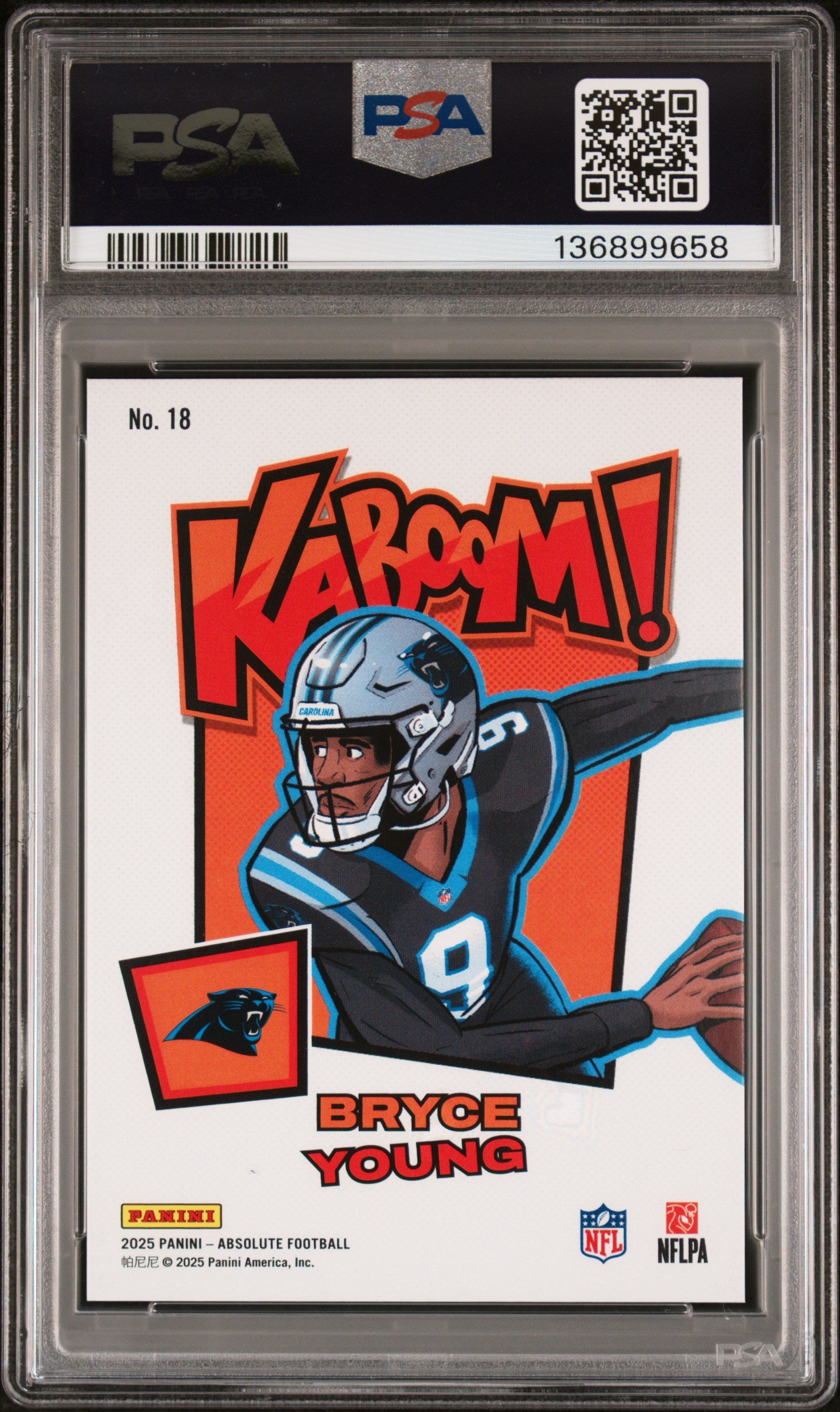 2025 Panini Absolute Kaboom! Vertical Bryce Young #18 PSA 10
