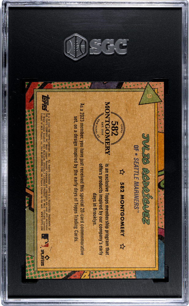 2023 Topps 582 Montgomery Julio Rodriguez #9 SGC 10