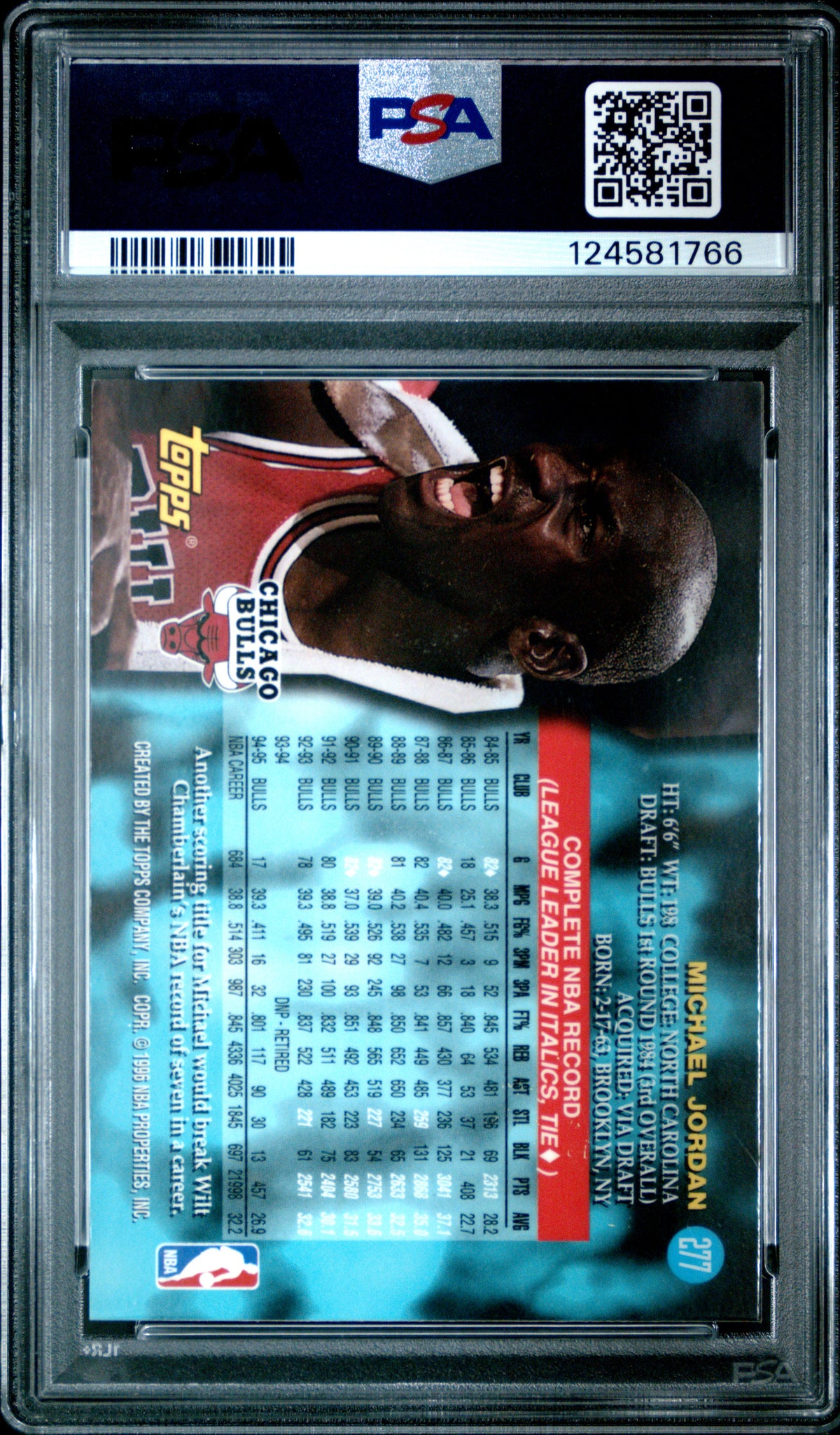 1995 Topps Power Boosters Michael Jordan #277 PSA 7