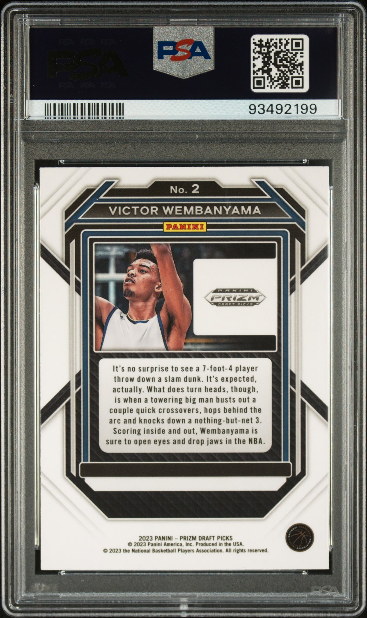 2023 Panini Prizm Draft Picks Victor Wembanyama #2 PSA 10