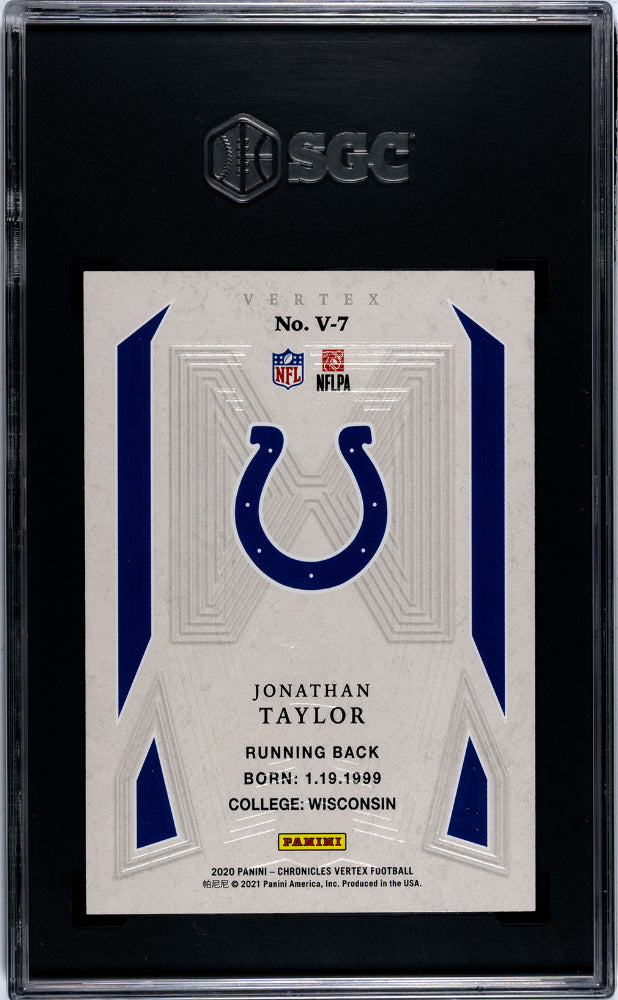 2020 Panini Chronicles Jonathan Taylor #V-7 Vertex SGC 9