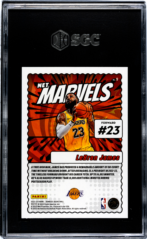 2023 Donruss LeBron James #9 Net Marvels SGC 9.5