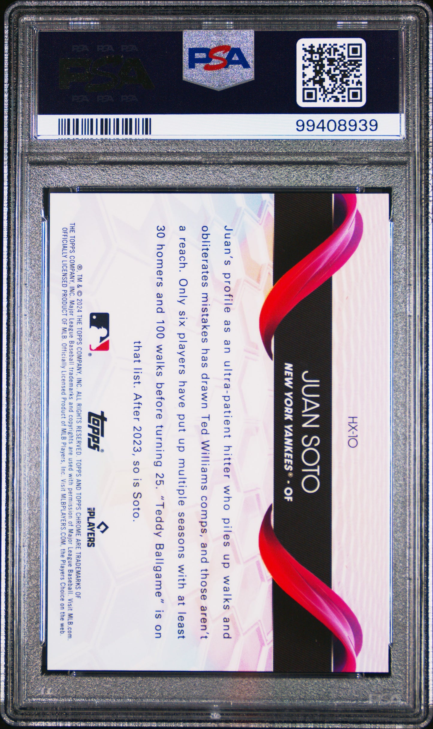 2024 Topps Chrome Helix Juan Soto #HX10 PSA 10